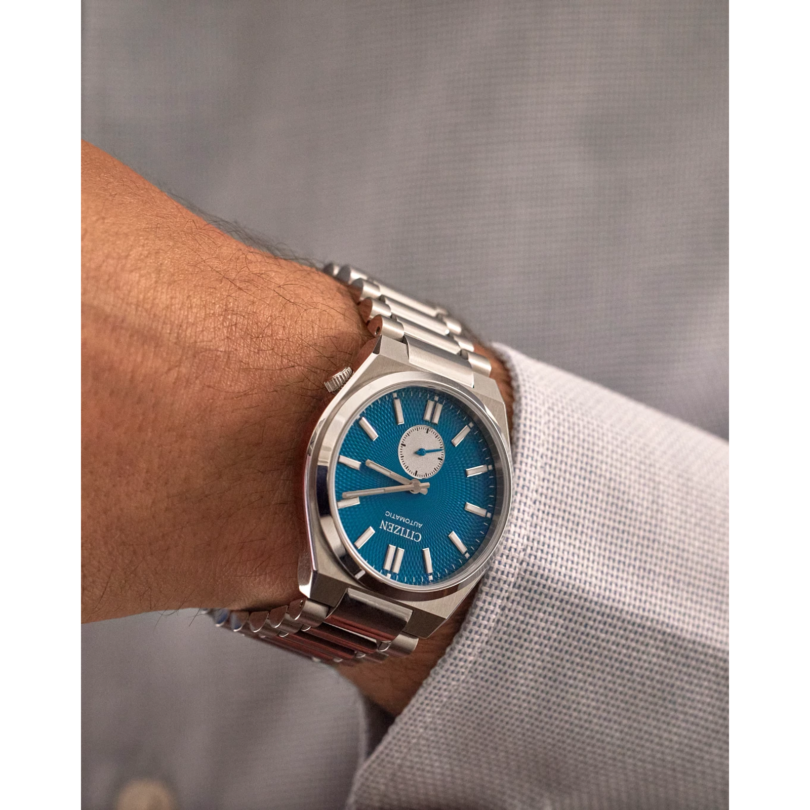 Reloj Citizen Tsuyosa Small seconds con Dial Azul automático caja de 40 MM para caballero | Elegancia Relojería